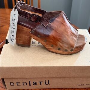 Bed Stu Marie Leather Open-Toe Mules